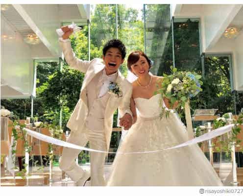 吉木りさ&和田正人、結婚披露宴を報告 ドレス・タキシード姿で感謝