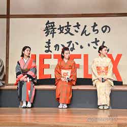 （左から）是枝裕和監督、蒔田彩珠、森七菜、出口夏希、橋本愛 （C）モデルプレス
