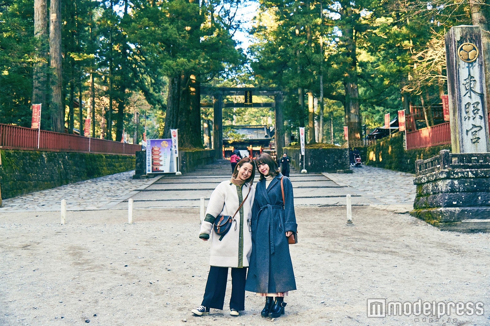 境内へ続く道は大きな杉の木に囲まれ、神秘的な雰囲気（C）モデルプレス