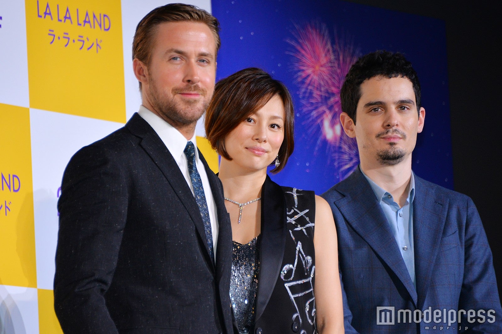 ライアン・ゴズリング、米倉涼子、デイミアン・チャゼル監督（C）モデルプレス