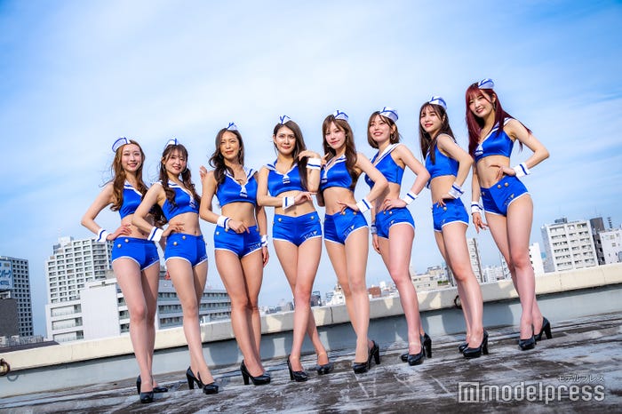 瀬名ひなの、佐々木美乃里、宇佐美なお、波北かほ、広瀬晏夕、凛咲子、櫻木はる、美輪咲月(C)モデルプレス