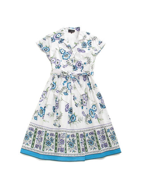 ネモフィラパネルプリント開襟シャツワンピース「TALBOTS」6,048円（税込）／画像提供：TALBOTS