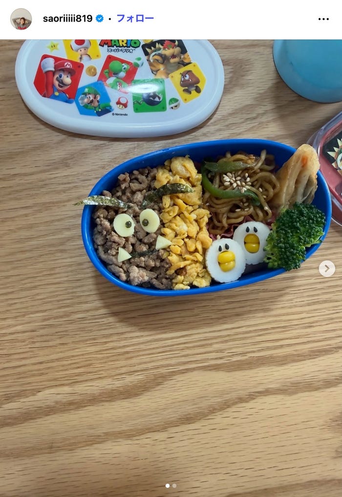 クリボーキャラ弁/木村沙織Instagramより