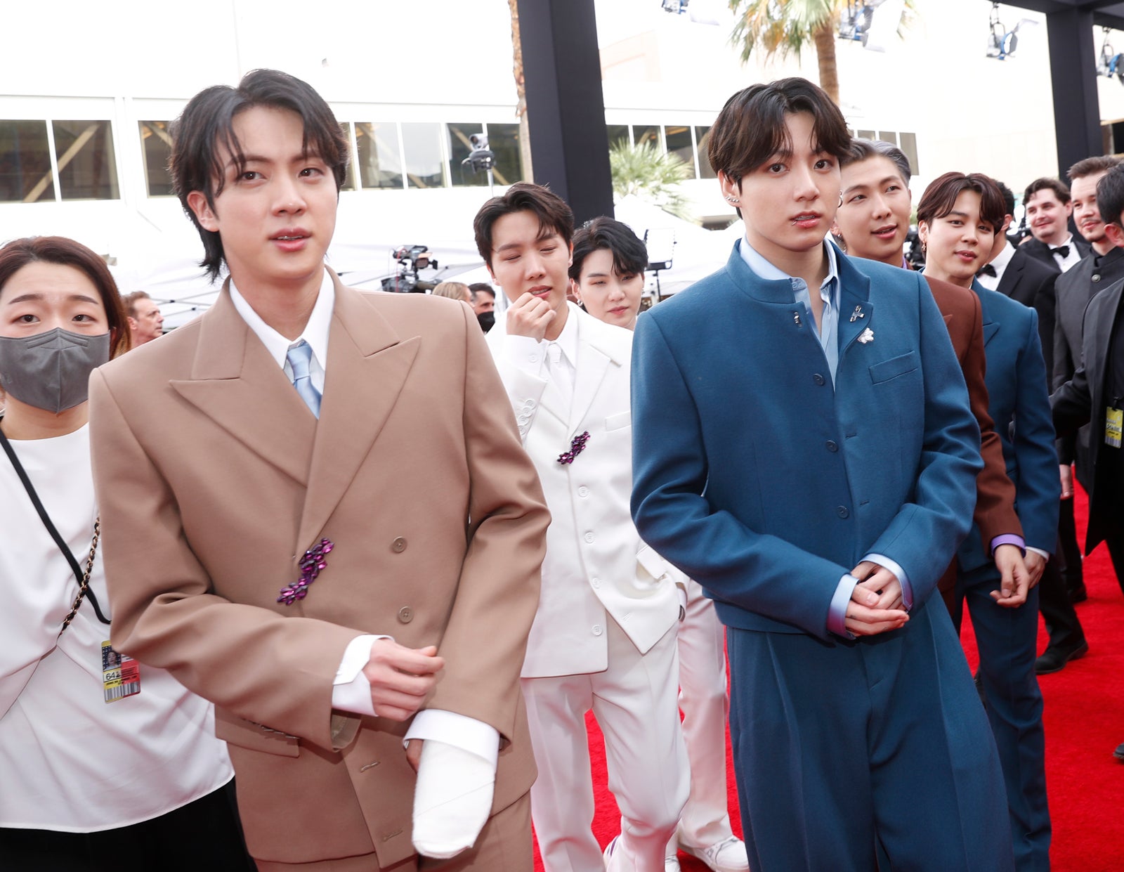 レッドカーペットに登場したBTS／Photo by Getty Images