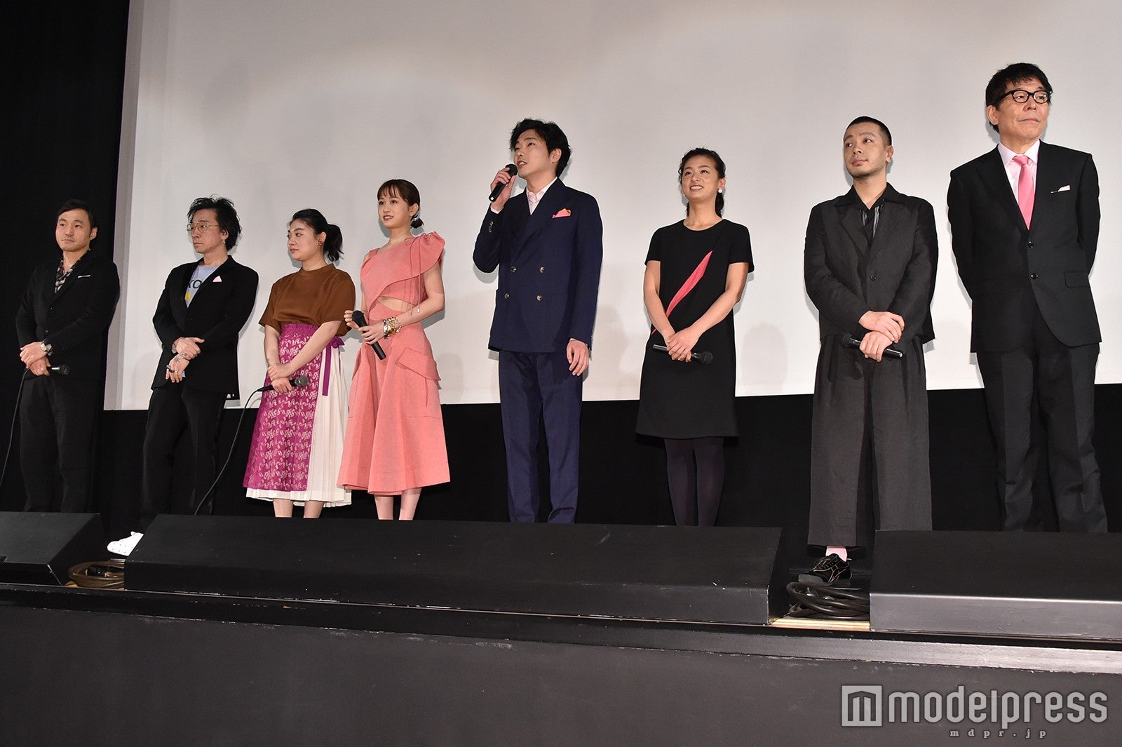 冨永昌敬監督、菊地成孔氏、三浦透子、前田敦子、柄本佑、尾野真千子、峯田和伸、末井昭氏（C）モデルプレス