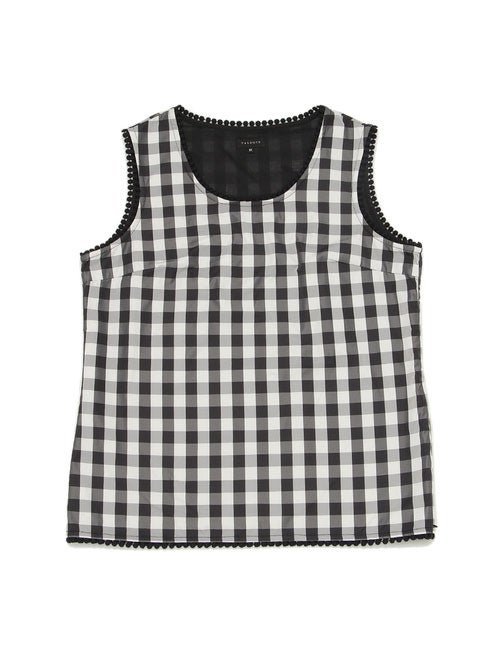 ノースリーブメモリーギンガムチェックブラウス「TALBOTS」4,320円（税込）／画像提供：TALBOTS