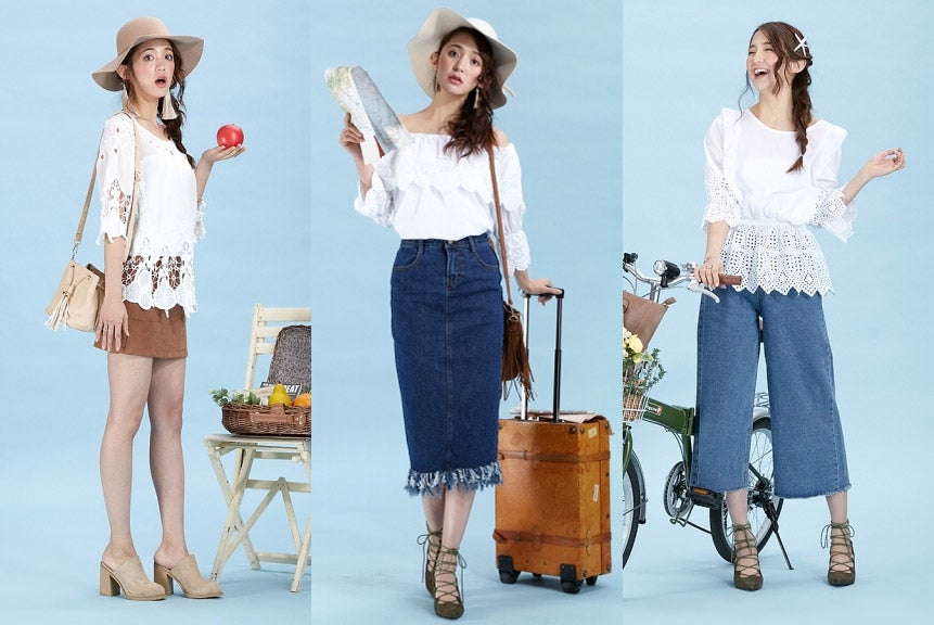 「白レーストップス」で作る春ボヘミアンが可愛過ぎ！