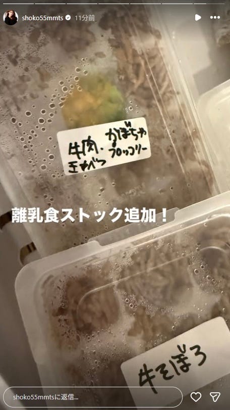 中川翔子Instagramストーリーズより