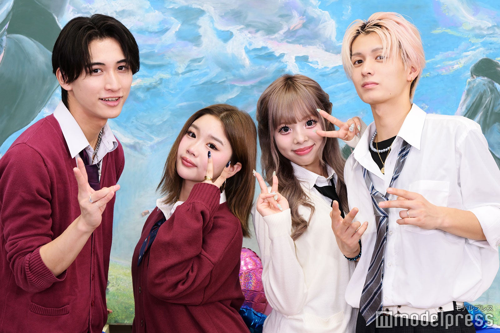 植野花道、中島結音、細川愛沙、須藤大和（C）モデルプレス