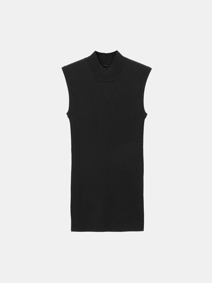 PLSTのハイネックリブセーター