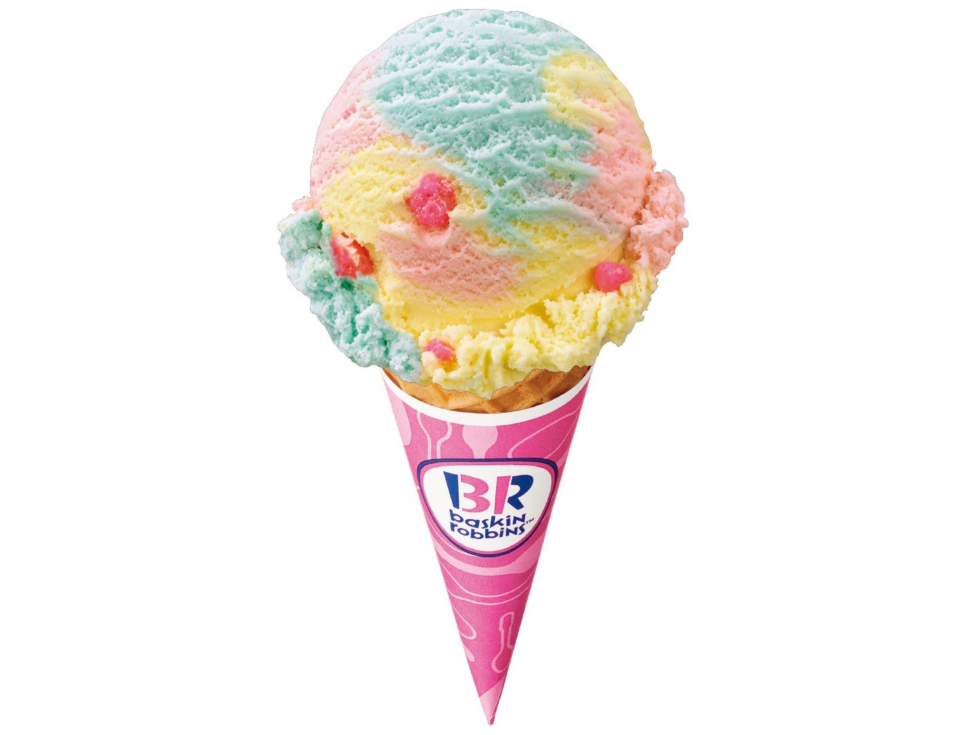 サーティワン、新作は“わた菓子”をイメージ パチパチ食感で楽しさいっぱい 