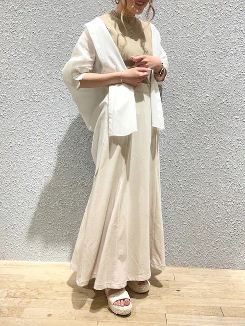 マーメイドスカート 白マーメイドスカート