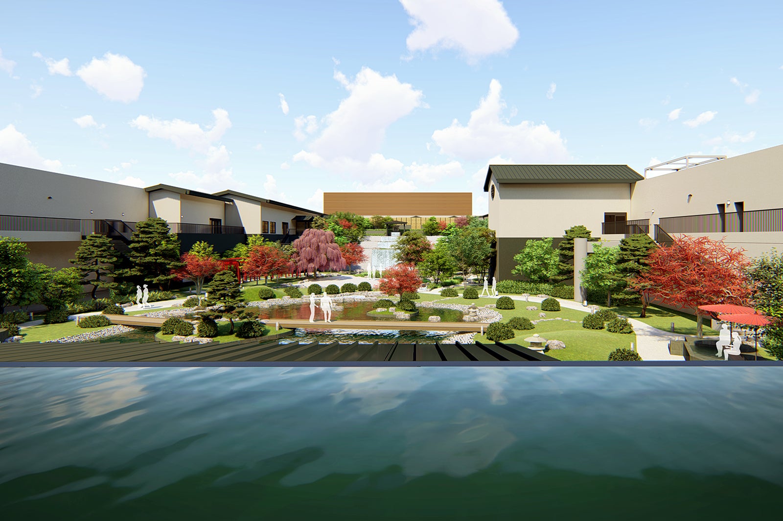 庭見風呂からの天空庭園／画像提供：大阪ベイタワー合同会社