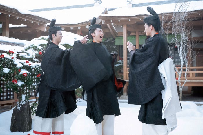 渡辺大知、金田哲、町田啓太「光る君へ」第16話(C)NHK