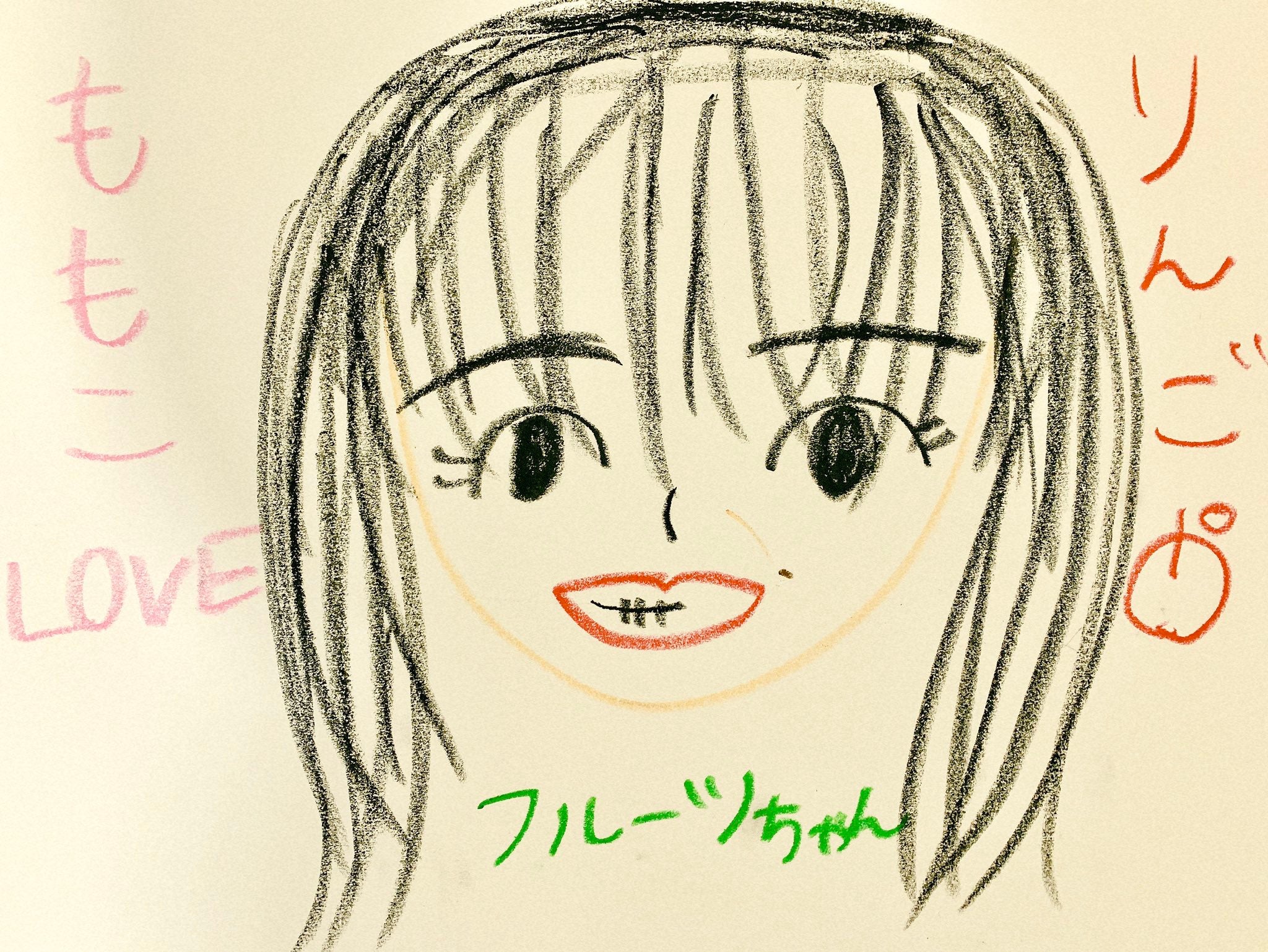 松村沙友理が描いた大園桃子の似顔絵（提供写真）