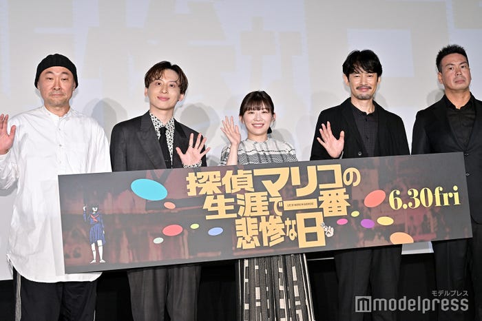 (左から)内田英治監督、工藤大輝、伊藤沙莉、竹野内豊、片山慎三監督(C)モデルプレス