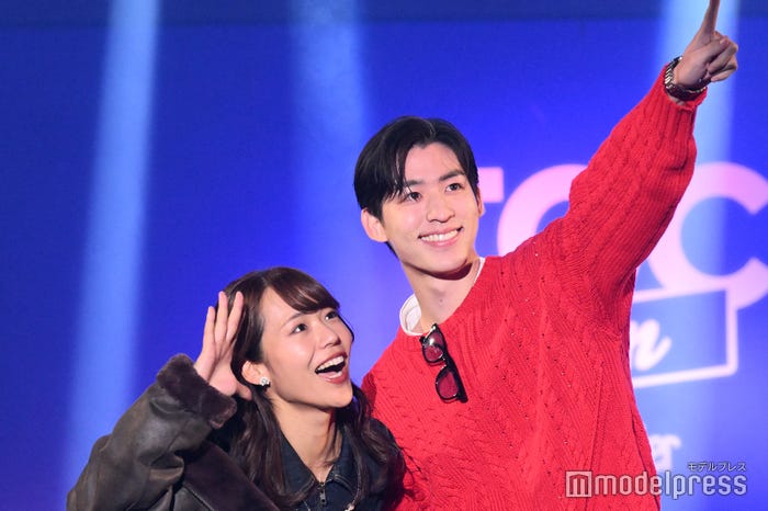 下重智華⼦さん、⾼本英熙さん「ミスミスター東⼤コンテスト2024」(C)モデルプレス