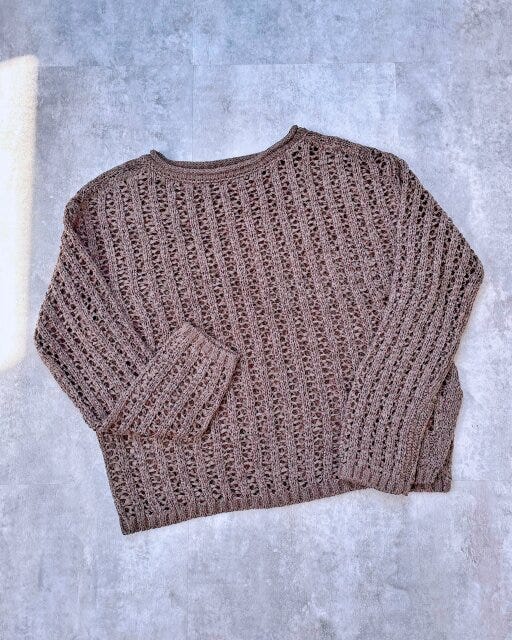 GU　メッシュセーター　BROWN