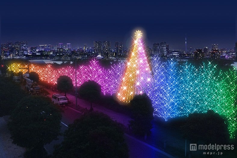 「台場メモリアルツリー」と樹木イルミネーションイメージ
