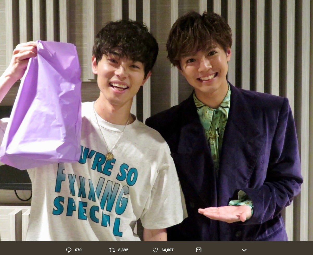 菅田将暉、“教え子”GENERATIONS片寄涼太と2ショット「破壊力がすごい」とファン歓喜