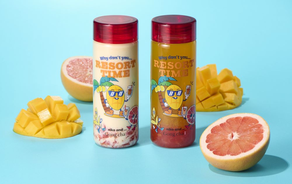 Gong cha ✕ niko and ... リゾートボトル1,490円（税込み） ※ドリンク入り／提供画像