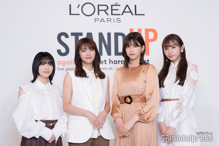 森田ひかる、田村保乃、渡邉理佐、渡辺梨加/櫻坂46(C)モデルプレス