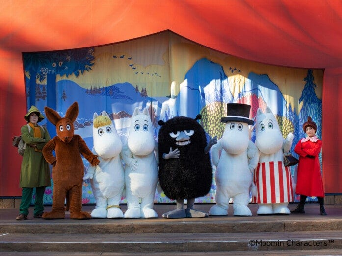 ムーミン谷の仲間たちが出演するエンターテインメントショーです