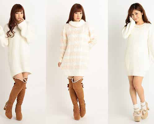 可愛さ激盛れ♡ふんわりニットワンピでクリスマスデートは決まり!