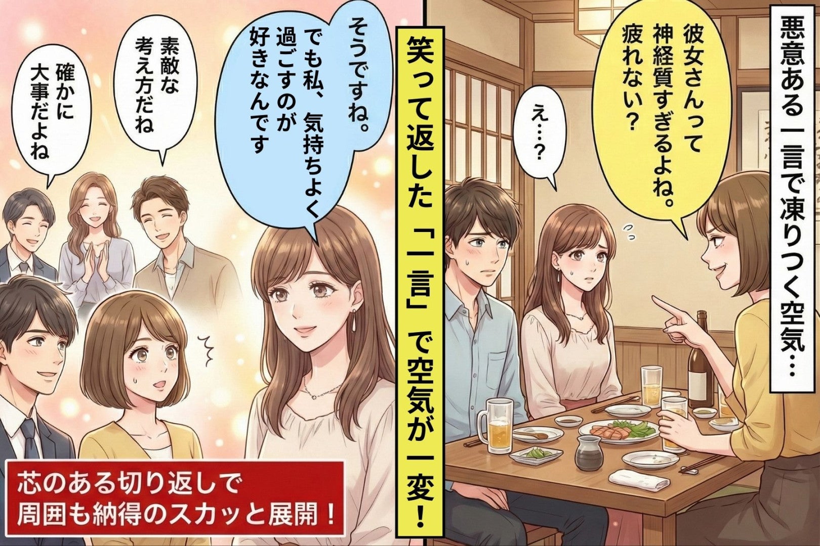 彼の同僚「彼女さんって神経質すぎるよね」→笑って返した一言で、空気が一変した瞬間