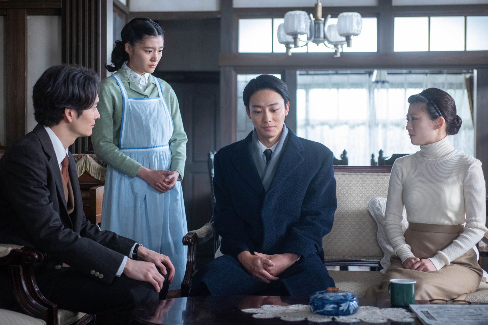 岡田将生、川床明日香、井上祐貴、伊藤沙莉「虎に翼」第124話（C）NHK