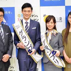 （左から）三浦友和、山本学さん、千田絵民さん、武井咲