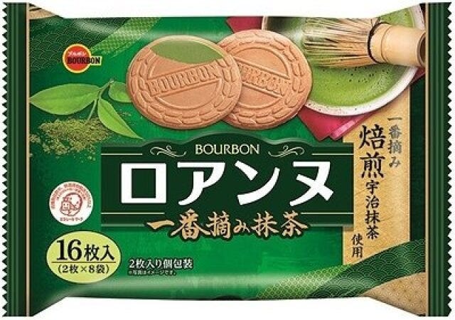 ブルボンのロアンヌ一番摘み抹茶のパッケージ