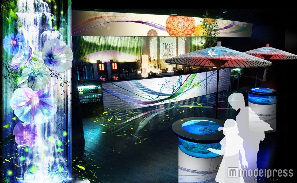 海と花の幻想的な世界…アクアパーク品川が情緒ある和モダン空間に