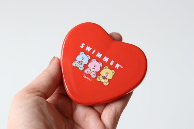 SWIMMERハート型ミラーFunny　デザイン