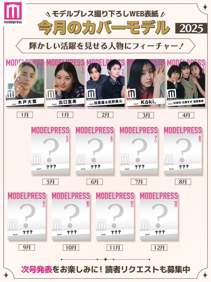 2025年モデルプレス「今月のカバーモデル」(C)モデルプレス