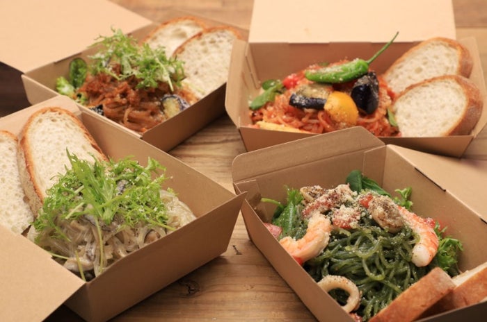 チャプチェパスタ各1,840円(HOSHI・ボロネーゼ/JUN・夏野菜アラビアータ/THE8・魚介ジェノベ/DINO・キノコクリーム)<br>
/画像提供:レッグス
