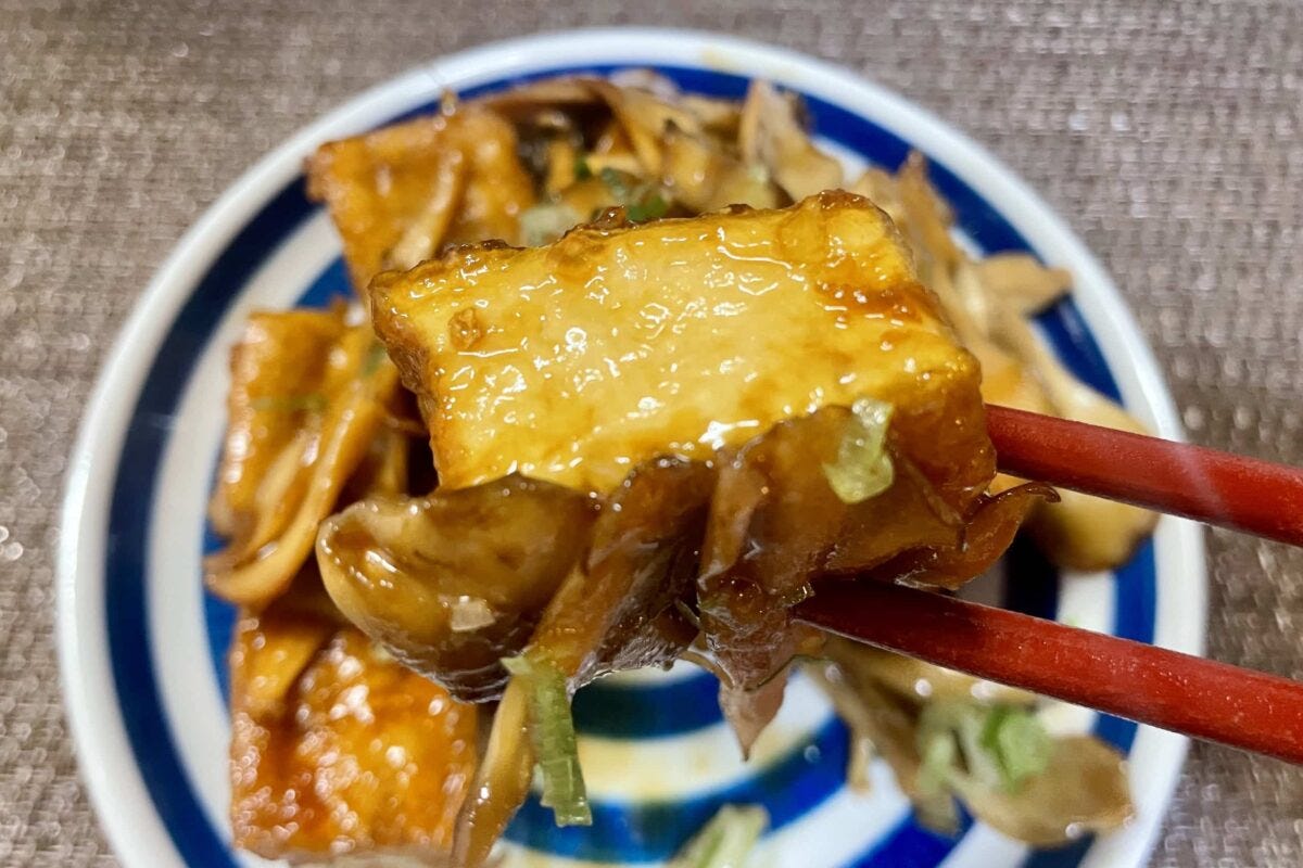 厚揚げのオイスター甘酢炒め