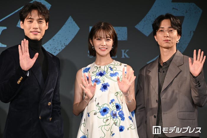 「ハイド&シーク 0秒前の彼女」視聴者体験型試写会に出席した福士蒼汰、志田彩良、田中樹(C)モデルプレス
