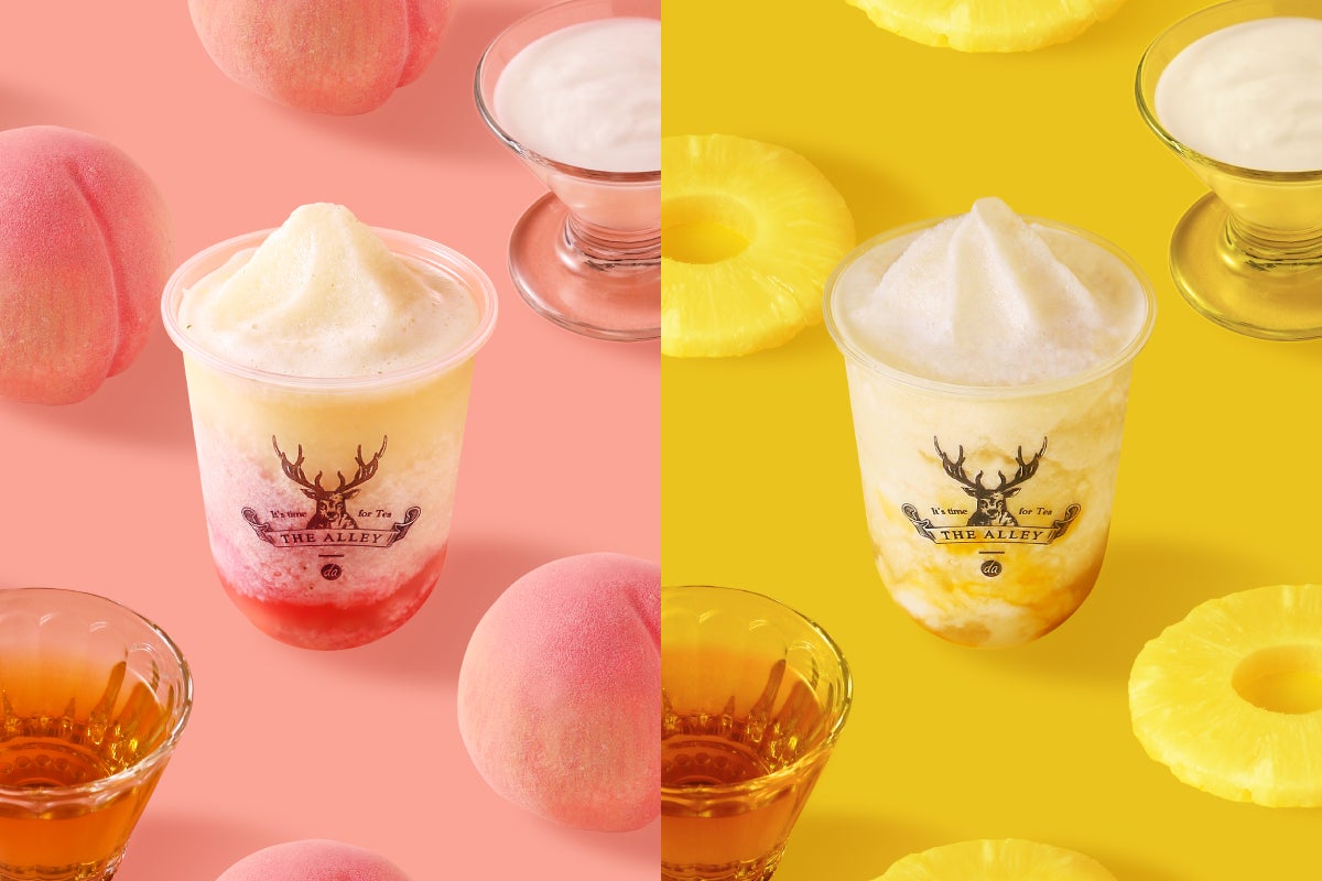 ジ アレイ「フルーツティーグルト」スムージー仕立ての白桃・パイナップルをお茶とブレンド