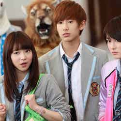 個性的なキャラクターが見どころ（左から）麻亜里、ミヌ、高月彩良（C）2013 映画「GOGO♂イケメン5」製作委員会