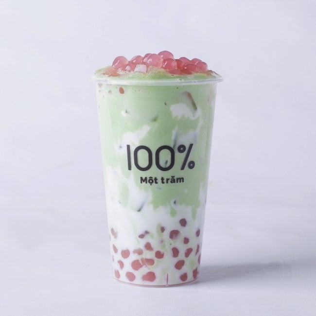 【春限定ドリンク】さくら抹茶ミルク 630円／画像提供：オペレーションファクトリー