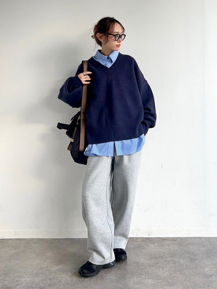 ストライプシャツコーデ3