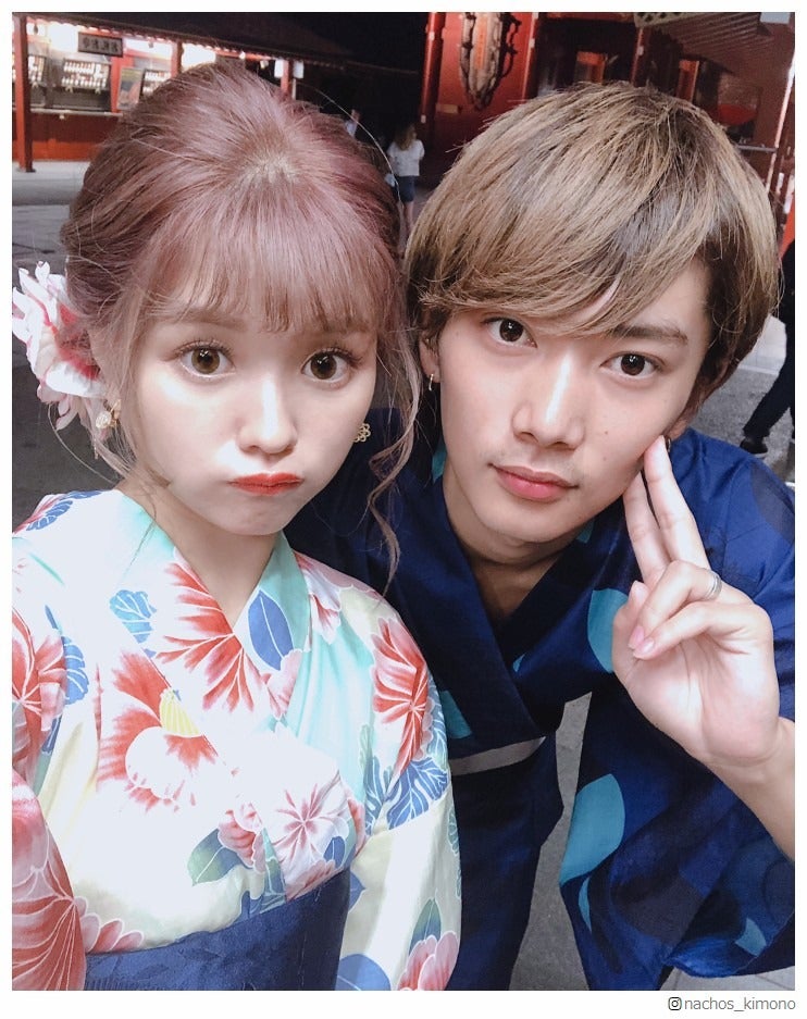 なちょす＆那須泰斗“なちょころりん”カップル、浅草・浴衣デートを満喫「すきぴがあふれる」