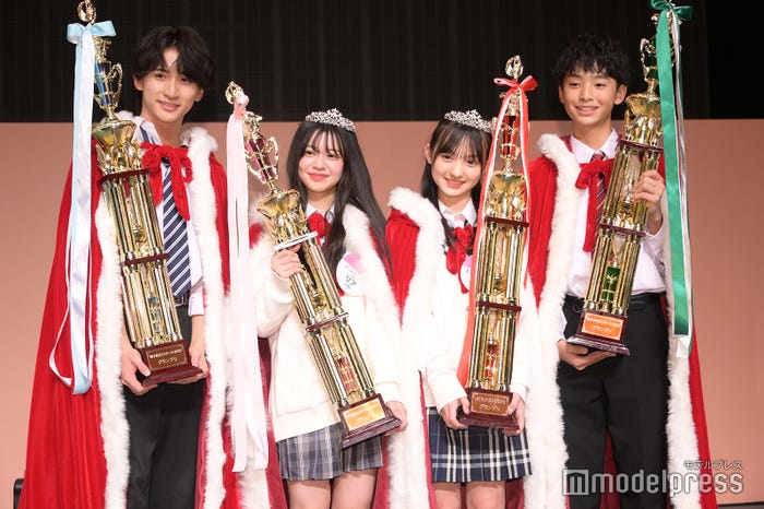 植野花道くん、リアさん、みおさん、竹内琉斗くん(C)モデルプレス