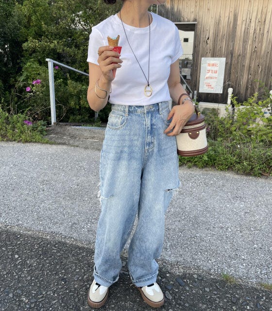 ミニT　ホワイト　着用