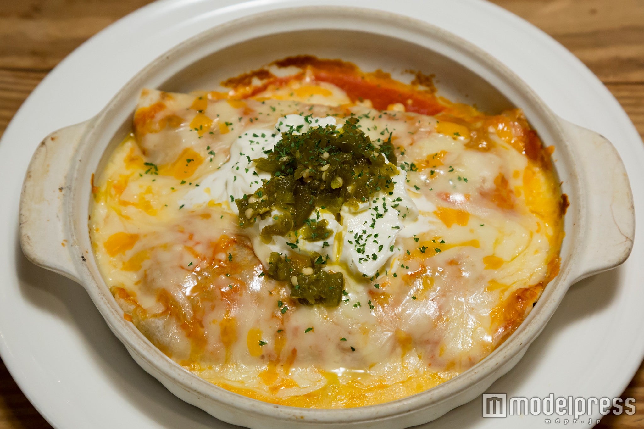 「エンチラダス（チリソースグラタン）」
￥950／画像提供：毎日放送