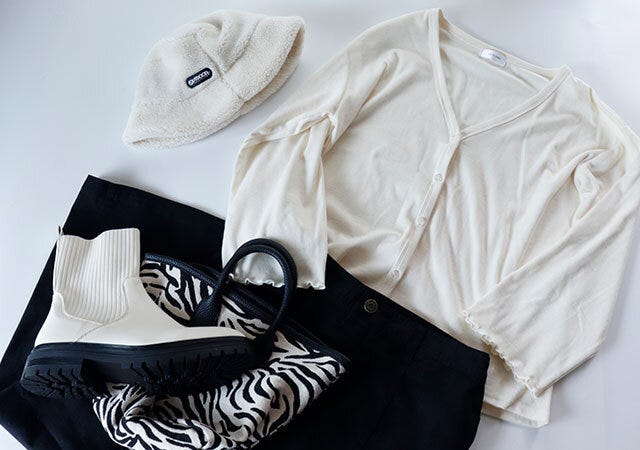 しまむら　セールスボトムス　ツイルA　コーデ