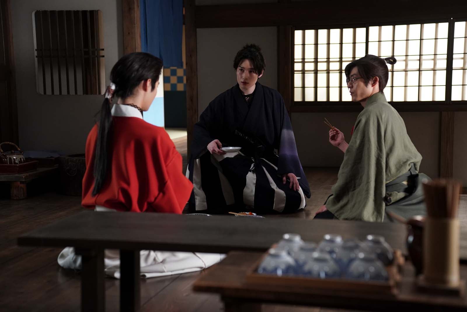 （左から）藤岡真威人、阪本奨悟、永田崇人「君とゆきて咲く～新選組青春録～」第14話より（C）テレビ朝日