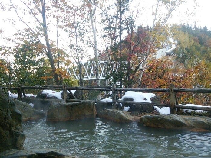 野趣溢れる露天風呂