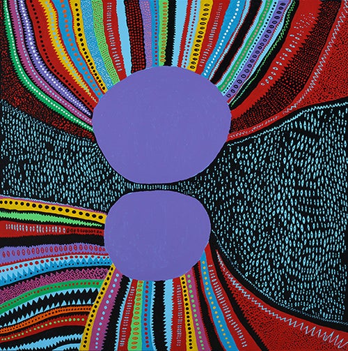 「わが永遠の魂」シリーズより 《落魄の墳墓、そして私の心の貧しさだけが全身を支配しているのだ》 2017年（C）YAYOI KUSAMA